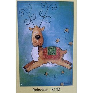 NWT Toland Standard Art Flag‎ 24” x 36” Reindeer